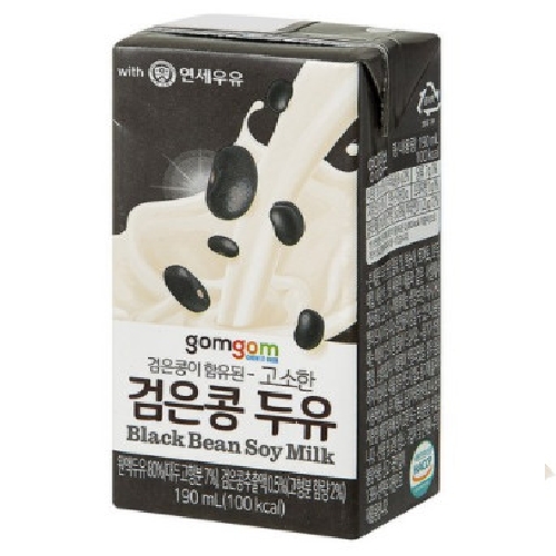 연세유업 곰곰 고소한 검은콩 두유 190ml (72개)_이미지