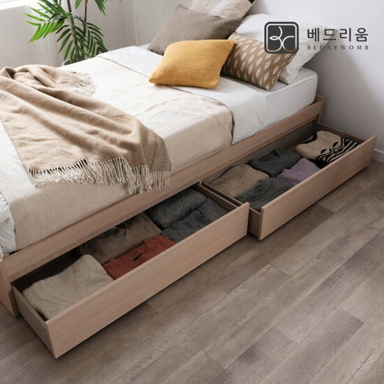 베드리움 미니멀 수납 침대 SS (매트별도)_이미지