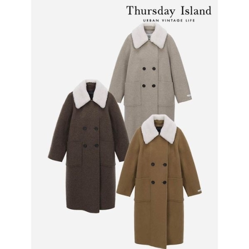 써스데이아일랜드 Thursday Island 부클카라 핸드메이드 코트 T238MCT633W_이미지