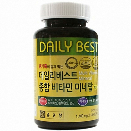 데일리베스트 종합비타민 미네랄 180정