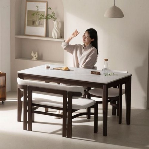 오크빌 트레볼라 18T 양면 세라믹 식탁 1500 (의자별도)_이미지