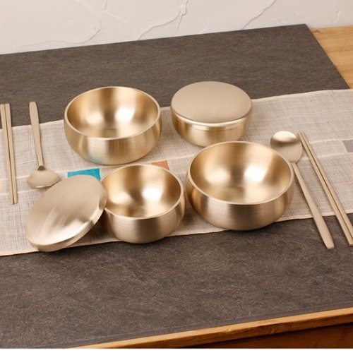  여주명성공방 명성유기 신합식기 2인 세트 (수저포함)