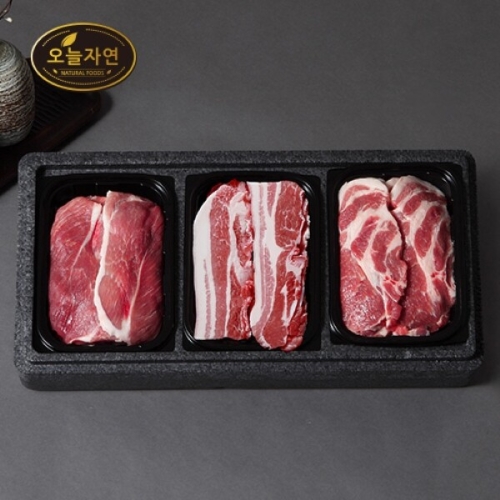 동명축산 오늘자연 한돈 오겹살 실속 구이세트 (오겹살+목살+앞다리살) 1.5kg_이미지