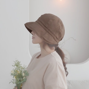 애지중지상점 오리챙 중년 여성 모자 봄 여름 가을 벙거지 여자 여행 플로피햇 엄마 면 버킷햇 창모자 H5012_1_이미지