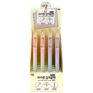 일정문구 마카롱 집게 볼펜 0.7mm (24개)_이미지