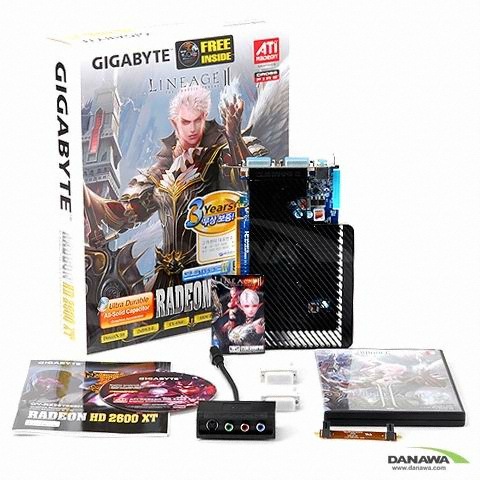 GIGABYTE 라데온 HD 2600XT 256MB Silent-Pipe 2.5 리니지2-더 카마엘_이미지