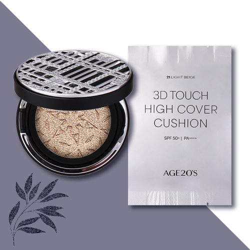 애경 에이지투웨니스 3D 터치 하이 커버 쿠션 블랙 라벨 13g (본품1개+리필1개)