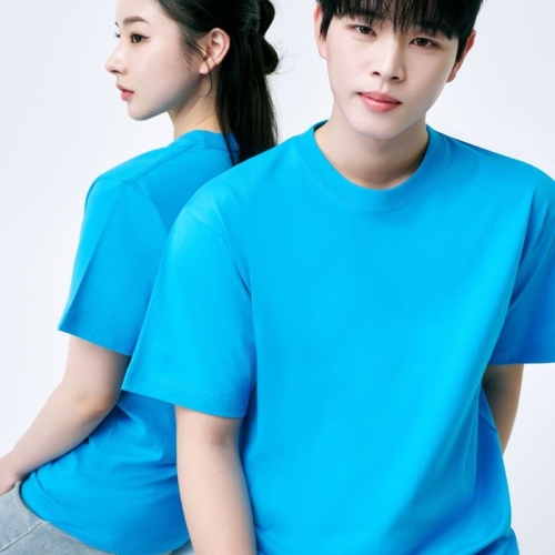 루페코리아 티썸 베이직 라운드 17수 반팔 티셔츠 단체티 CRT-017-006 스카이블루_이미지