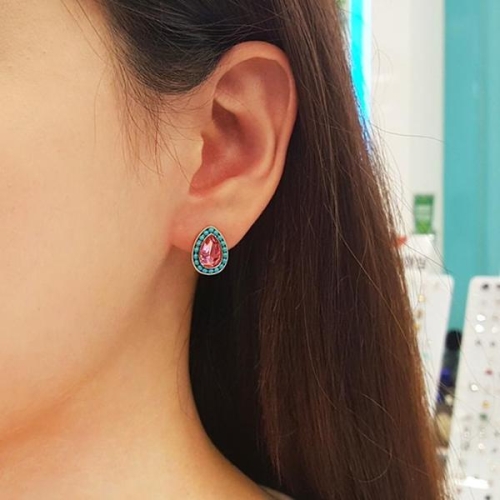 볼라레 세이브존01 터쿼이즈핑크 볼드귀걸이 SPE406 S15805528_이미지