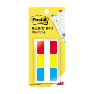 3M ZCYHGMNM 포스트잇 플래그 파일 N686BRY 인덱스탭 3색 3개