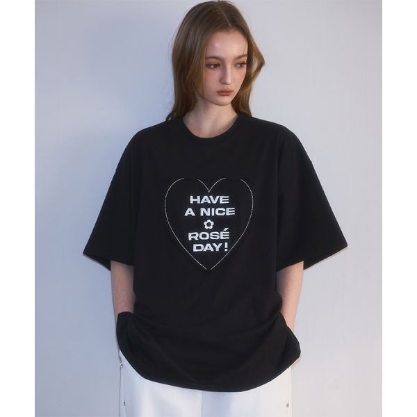 로제프란츠 ltgt ROSEFRANTZ In the Heart T-shirt Black 5011076220 213744_이미지