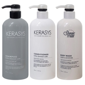 엑스트라 데미지 케어 샴푸 750ml + 엑스트라 데미지 케어 린스 750ml + 스위트 앤 모이스처 바디워시 750ml