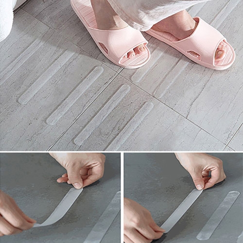 욕실 미끄럼 방지 패드 12개입  일자형 2x38cm