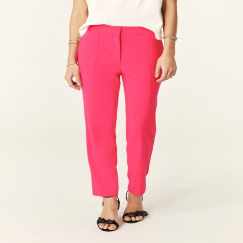 핑크 슬림핏 레이온 혼방 슬랙스 팬츠 SIPA4E024P2