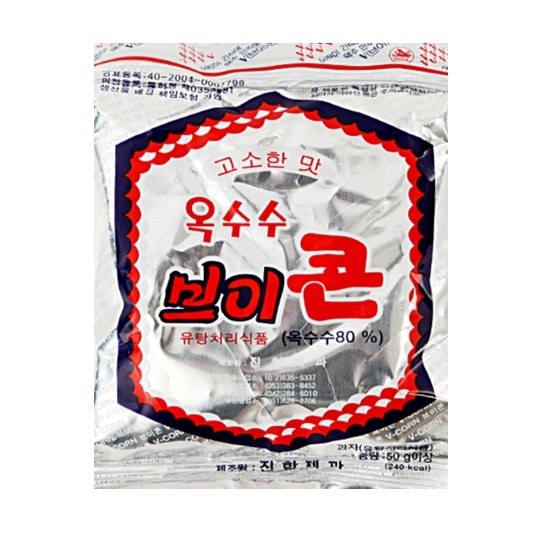 진한제과 옥수수 브이콘 50g (30개)_이미지