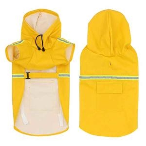 딩동펫 반팔 야광 반사 우비 옐로우 (3XL)_이미지