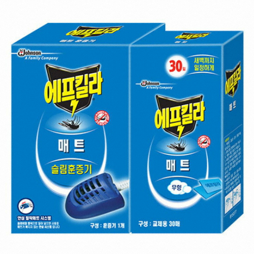 SC존슨 에프킬라 ㅤ매트 슬림 훈증기 + 교체용 30매 (2세트)_이미지