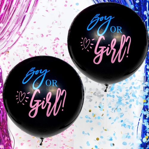 파티쇼 베이비 샤워 파티 풍선 커튼 세트 젠더리빌 사파이어블루 커튼 푸치샤 커튼 핑크 + 블루 풍선 1세트