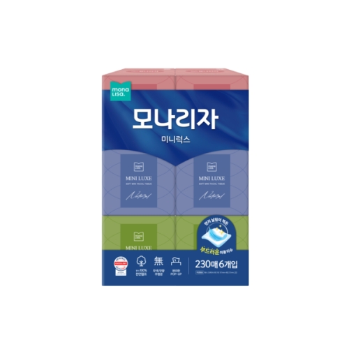 모나리자 미니럭스 미용티슈 230매 (6입) (1팩(6입))_이미지