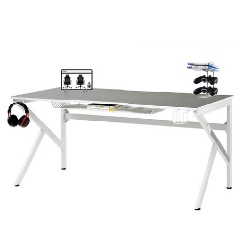 에이픽스게이밍 스토리지 화이트 게이밍 컴퓨터책상 (1600x800)_이미지