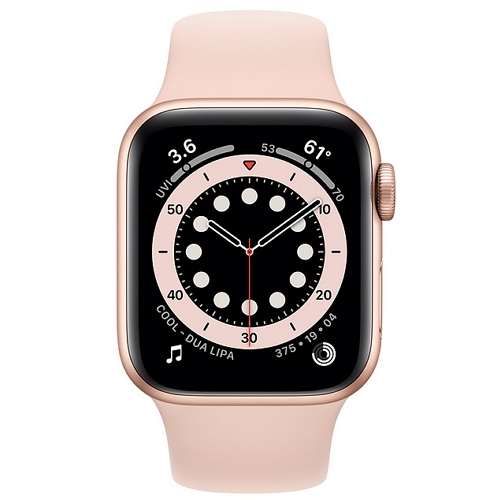 APPLE 워치 시리즈6 40mm 골드 알루미늄 (스포츠밴드)