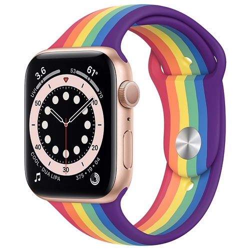APPLE 워치 시리즈6 40mm 골드 알루미늄 (스포츠밴드)_이미지
