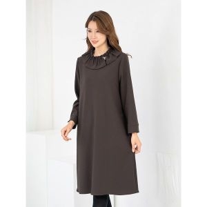 엄마옷 프릴 라운드 기모 정장 원피스 MQG125279 마