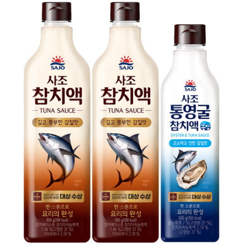 사조 참치액 900g x 2개 + 통영굴 참치액 500g