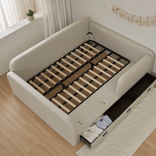 파로마 라일락 보드레더 데이베드 수납침대 SS (매트별도)_이미지