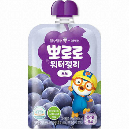 팔도 뽀로로 워터젤리 포도 120ml (80개)