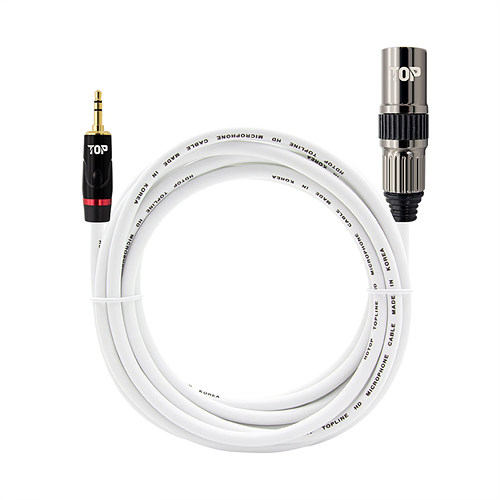 3.5mm 스테레오 to XLR MM 화이트 케이블