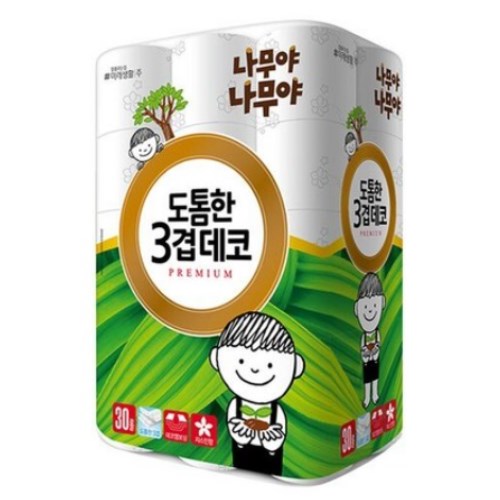 나무야나무야 도톰한 3겹 데코 27m (30롤)
