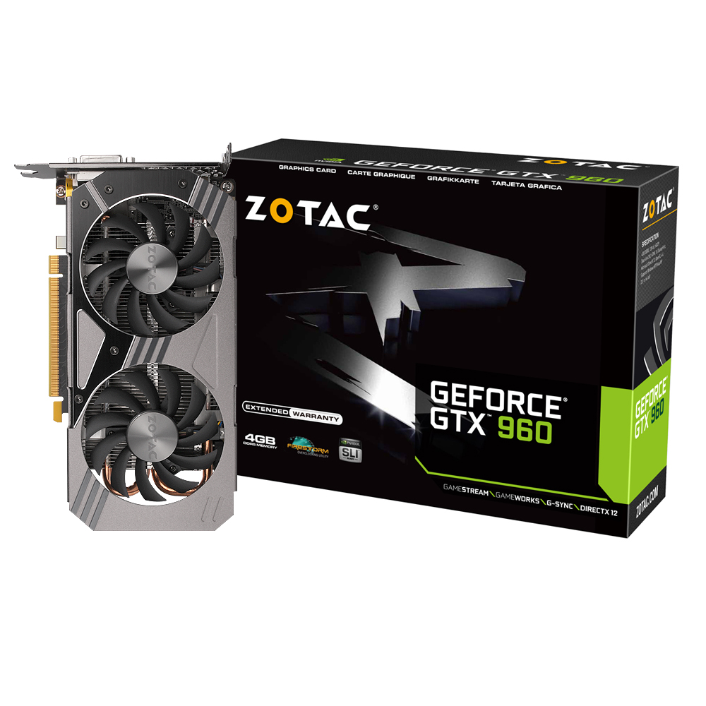 ZOTAC 지포스 GTX960 OC D5 4GB 듀얼사일런서 백플레이트