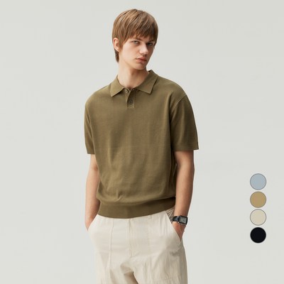 마인드브릿지 린넨라이크 카라반팔니트 MZKT31A3 BEIGE 095_이미지