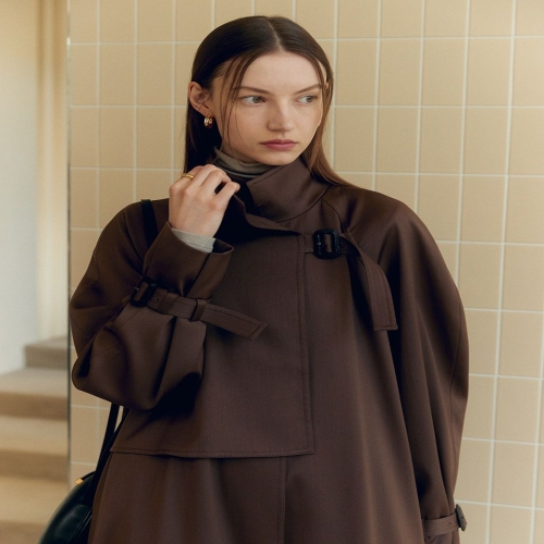 주영이앤씨 모우트 SEMI FLAP ROBE TR H COAT_miel brown MO21FCT002A_이미지