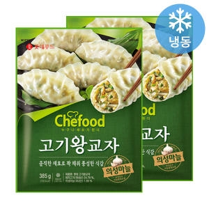 롯데푸드 쉐푸드 의성마늘 고기왕교자 385g (2개)
