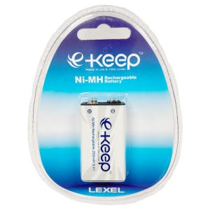 렉셀 e-Keep 충전배터리 8.4V/250mAh 9V사각타입신형/Ni-MH 사각타입/대용량니켈수소신형 8.4V 250mAh
