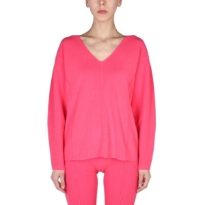 여성 핑크 V넥 긴팔니트 M02HW713TMR 666204_5118895