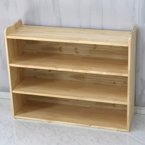 라운드 3단 원목 수납 교구 책장 1000