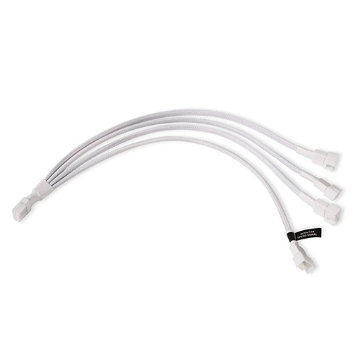 ALPHACOOL Y형 스플리터 4pin to 4x4pin PWM 케이블 (0.3m, 화이트)_이미지