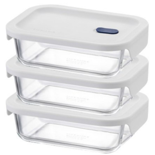 락앤락 탑클라스 실리콘 직사각 630ml (3개)_이미지