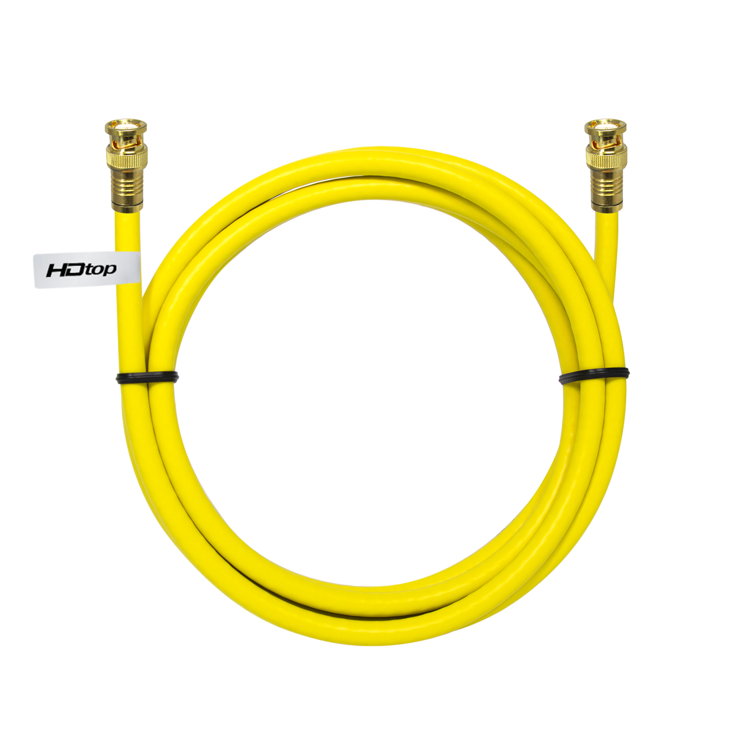 탑라인에이치디 HDTOP 국산 골드 BNC TO BNC 5C 옐로우 동축 케이블 (HT-ZYGBB030, 3m)_이미지