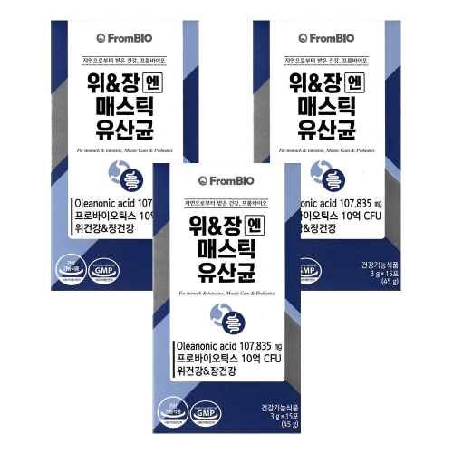 프롬바이오 위장엔 매스틱 유산균 15포 (3개)