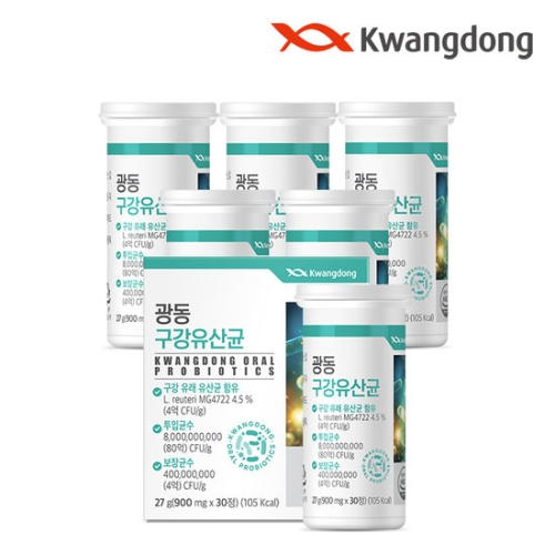 광동생활건강 광동 구강유산균 900mg 30정 (6개)_이미지