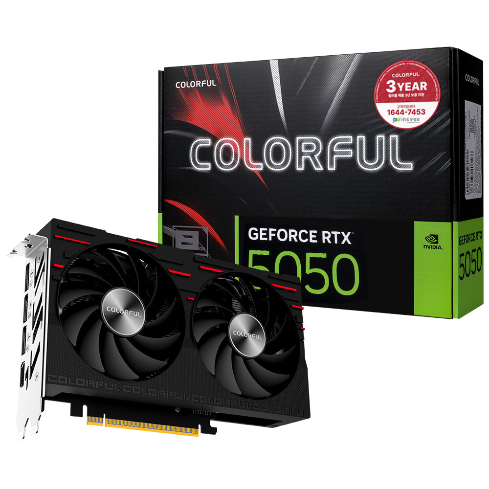 COLORFUL 지포스 RTX 5050 GAMING DUO D6 8GB 도우정보_이미지