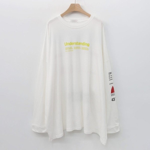 아이우먼 루즈핏세이프긴팔티 POK305M409 빅사이즈