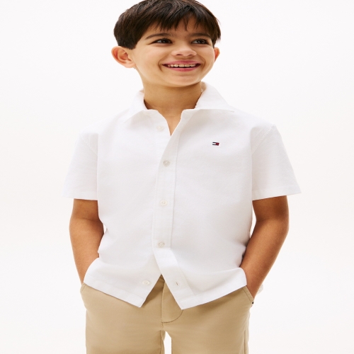 타미힐피거 스트레치 옥스포드 반팔 셔츠 T42G1HSH220BT2