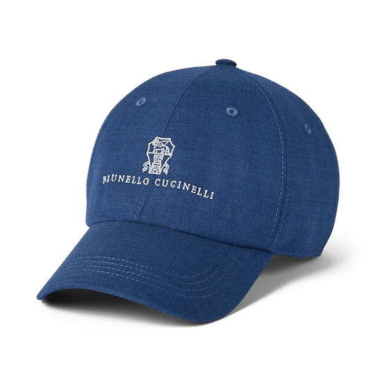 브루넬로쿠치넬리 로고 엠브로이더드 베이스볼캡 블루 M032P9850_이미지