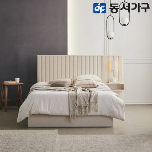 동서가구 피츠 모리스 수납 침대 SS+협탁 (55TCL텍스독립)