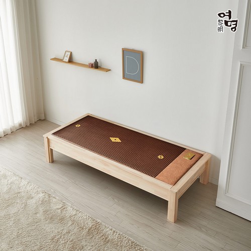 여명흙침대 더편백 평상 돌소파 MS (세라믹약돌)_이미지